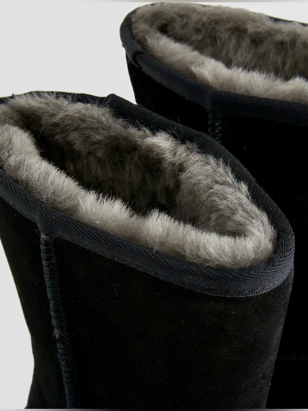 NIB QUINCE ๐ฏ AUSTRALIAN SHEARLING MID-CALF SUEDE LEATHER BOOT BLACK WOMEN SIZE 8 - Picture 4 of 13